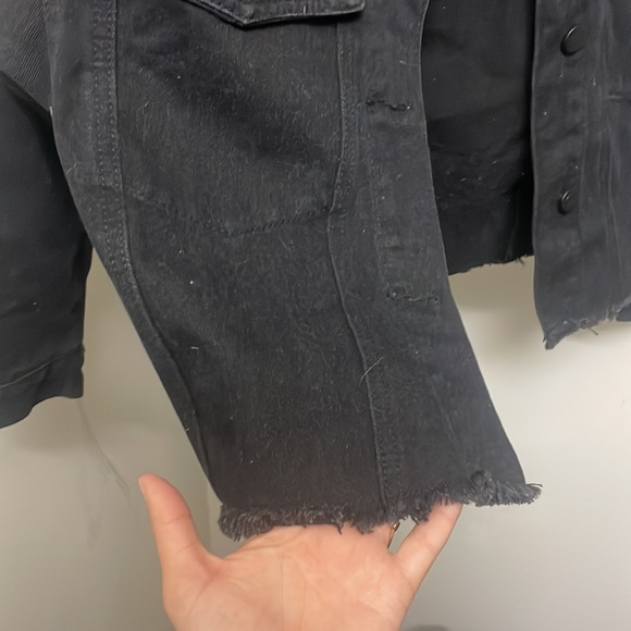 Black denim jacket NEW - Picture 3 of 3